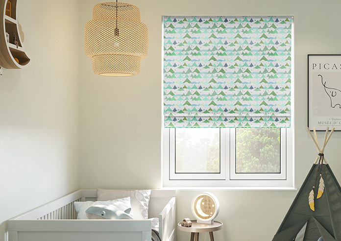 Cloudy Peaks, Mint - Roman Blind - Image 3